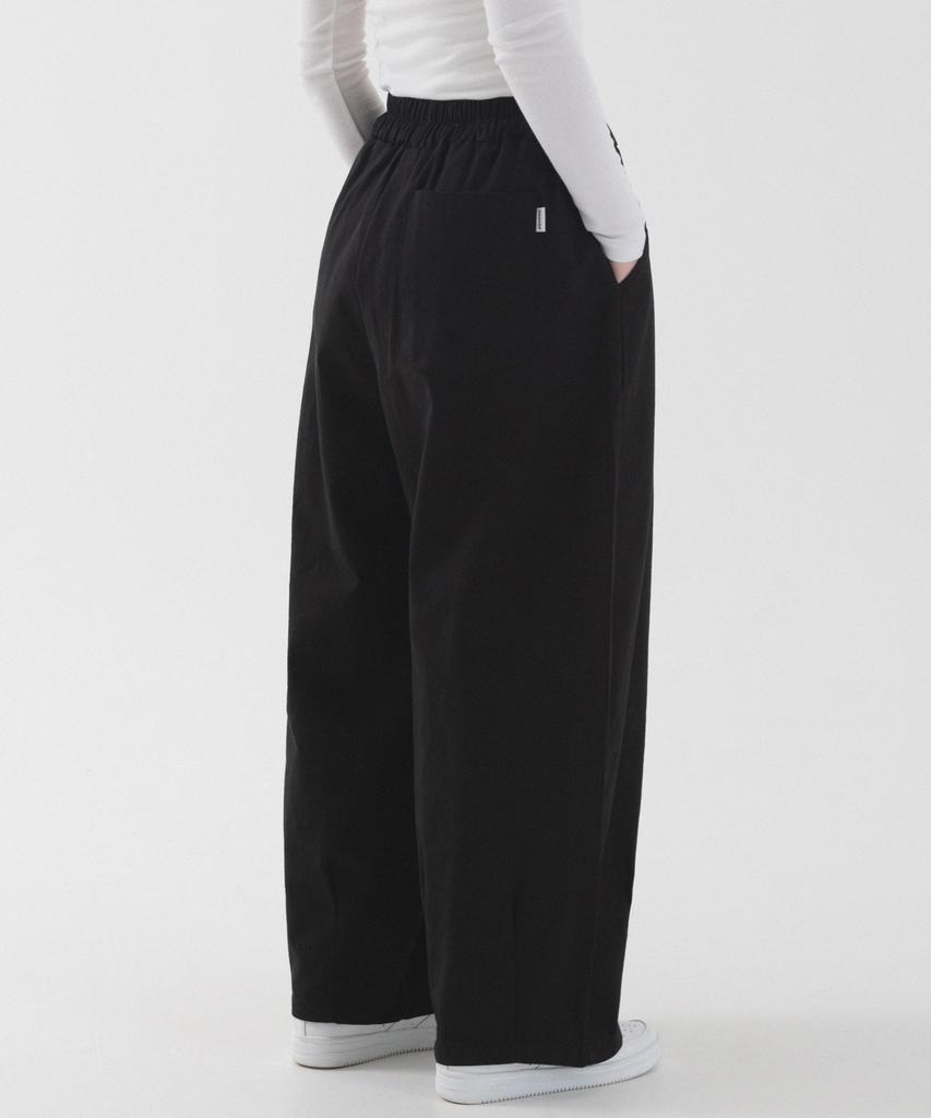 PIANER Washed Cotton Balloon Pants (Black)