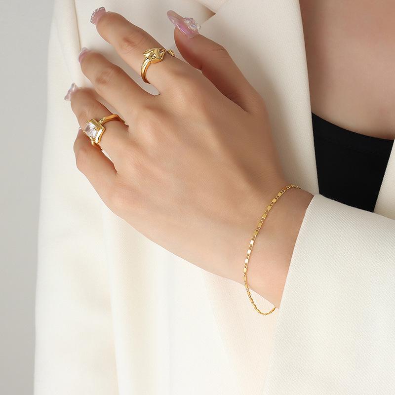 Korean Minimalist Versatile Necklace & Bracelet Set - Copper Jewelry