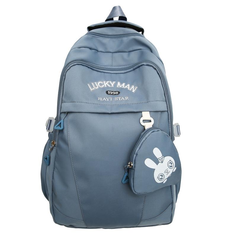 

Школьный рюкзак, легкий, большой емкости, студенческий рюкзак синий