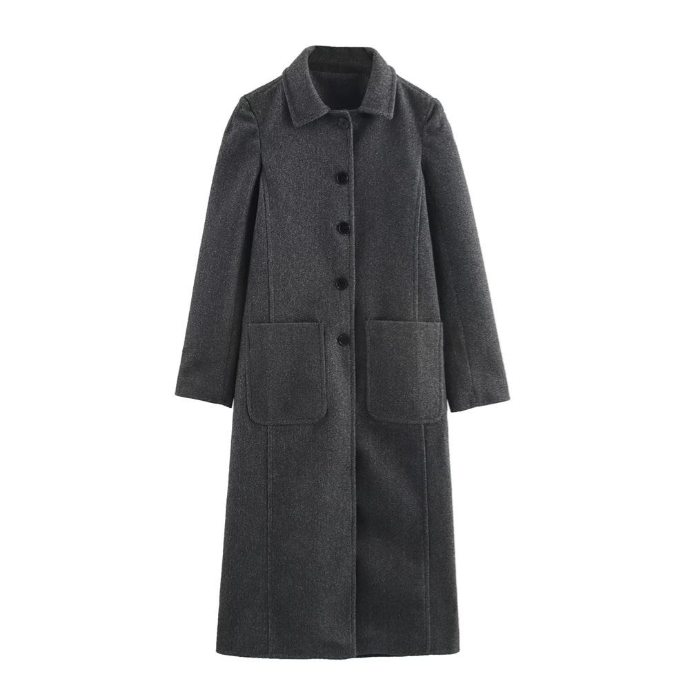 

Spring 2025 Women s Loose Lapel Coat with Versatile Patch-Pocket Design Extra Small