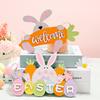 Colorful Wooden Easter Pendant Easter Carrot Element Letter Card Decoration For Indoor Outdoor Parties Exquisite Gifts