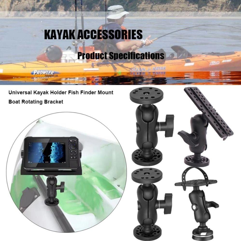 Black Fish Finder Mount Nylon Boat Rotating Bracket New Universal Kayak Holder  Plate Accessories