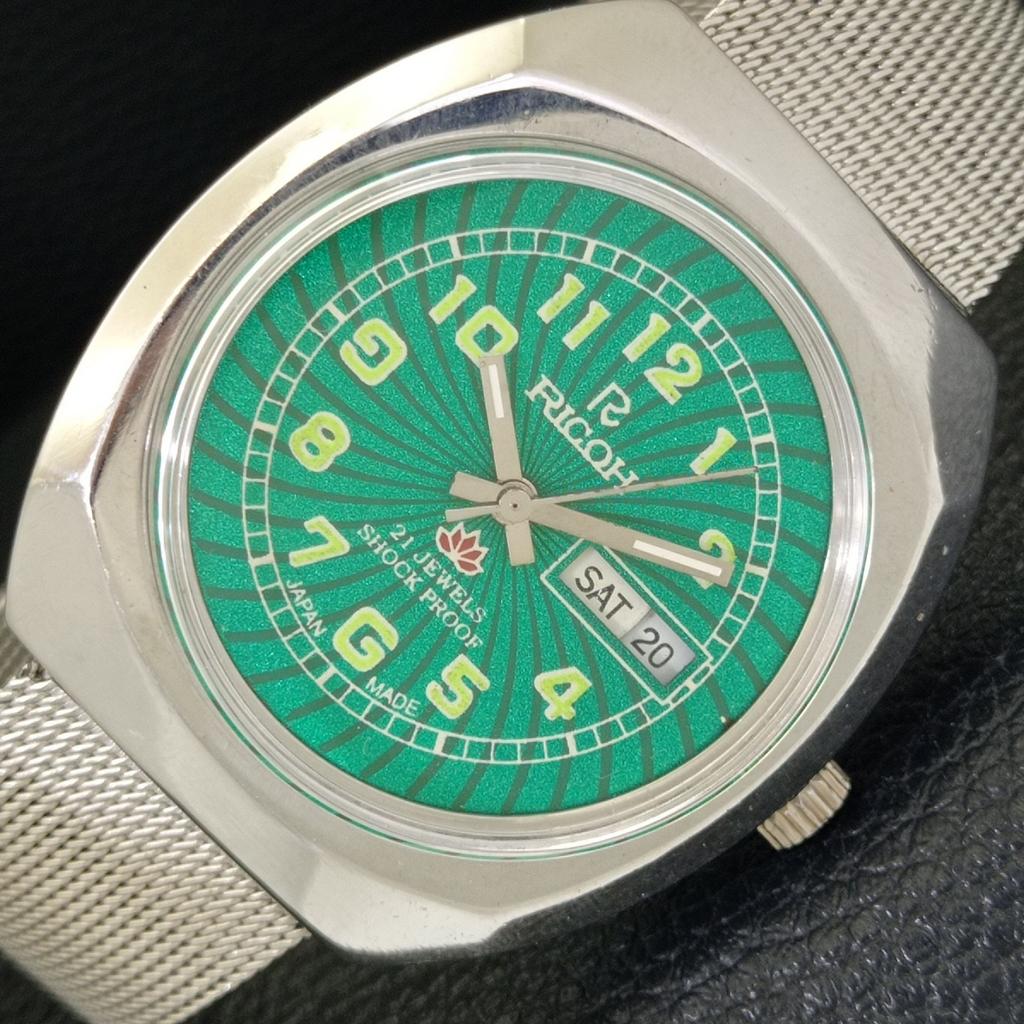 

ВИНТАЖНЫЕ АВТОМАТИЧЕСКИЕ ЧАСЫ RICOH R31 ЯПОНИЯ МУЖСКИЕ ЗЕЛЕНЫЙ ЦИФЕРБЛАТ a701942-5 R207-a701942