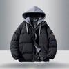 Autumn Winter Men's Plus Size Thickened Jacket Warm Loose Bread Clothing Short Hooded Casual Zip Outdoor Coat