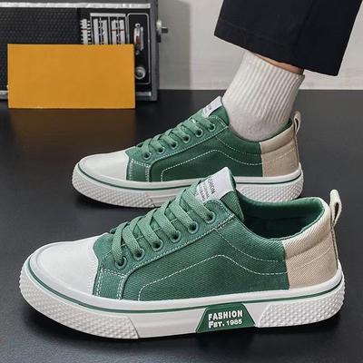 Zapatos Casuales de Lona Transpirable para Hombre, Zapatillas Bajas con Cordones para Exteriores, Zapatos de Moda Slip On.