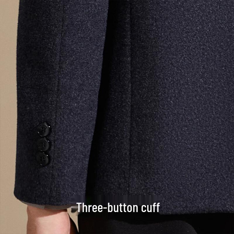 Antonio Men's Merino Wool & Silk Blend Stand-Collar Coat