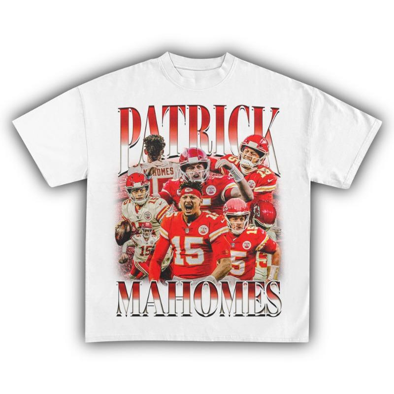 Patrick Mahomes Baseball Graphic Cotton Tshirt Unisex Unisex Fans Essentials Short Sleeve Retro Top Summer Vintage Fashion Tee