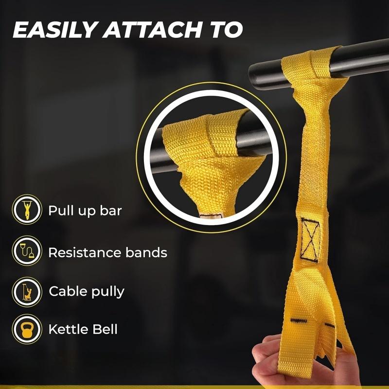 1 Pair Pull Up Grip Strength Straps - Nylon Finger And Thumb Loops For Grip Training, Rock Climbing, Hand And Arm Strengthener