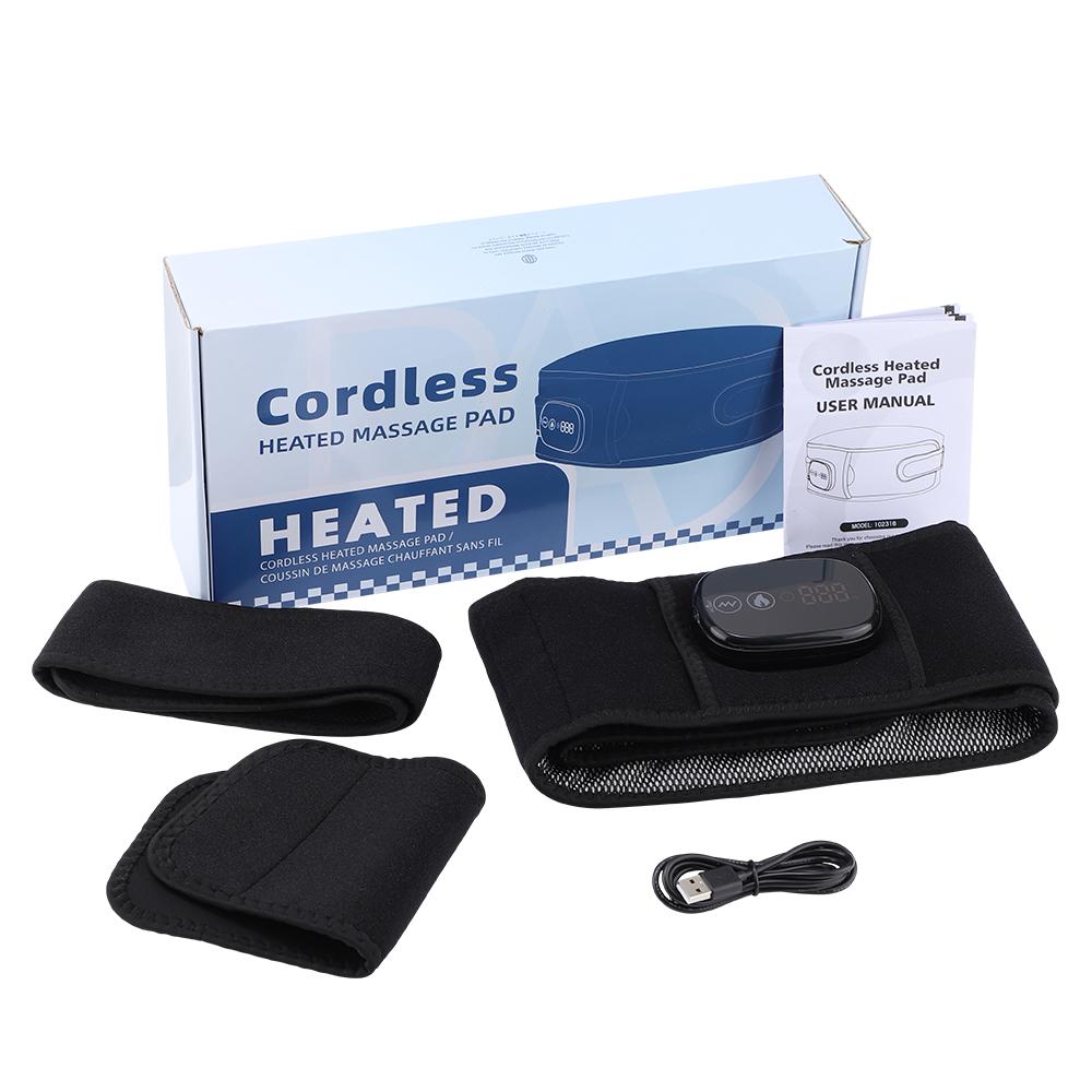 

Red Infrared Light Therapy Pad Heating Vibration Massager for Back Waist Home Use Wearable Belt Body Muscle Benefits чорний