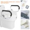 10cm Elevated Raised Toilet Seat With Lid Removable Padded Arms White