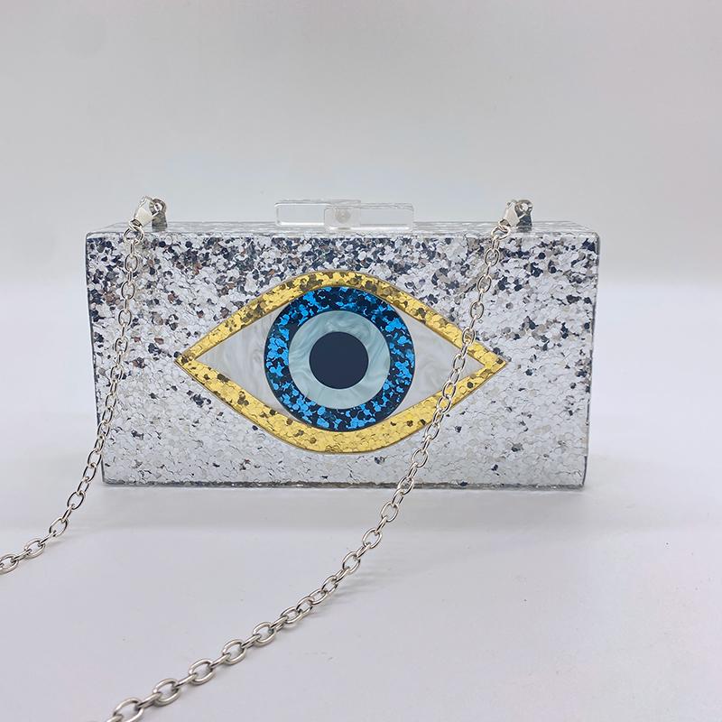 Women's Bag Trend Vip Luxury Chain Crossbody Evening Clutch Bags Designer Genuine Brand Handbags High Quality Silver Mini Purse