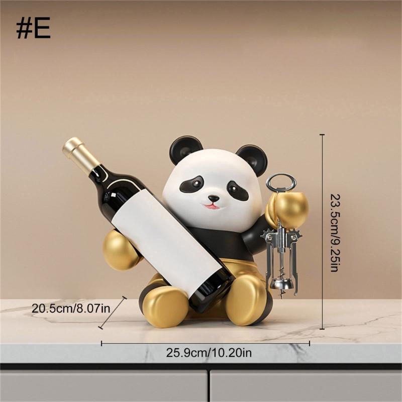 Resin Panda Wine Holders Panda Wine Rack For Stylishly Showcasing Wine Bottles In Kitchens Or Living Space Wine Display