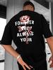 Trendy Summer Essential White Tee with Red Rose Graphic Made From 100 Cotton for Unisexs Casual Street Style