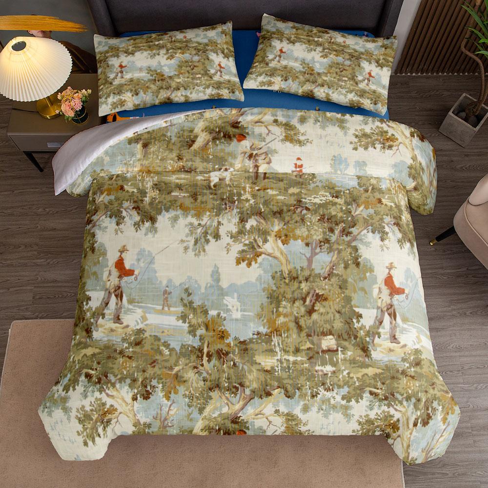 

Комплект пододеяльника в стиле французского поместья 1800-х годов, размер кинг, квин, дабл, фулл, твин, одинарный, комплект постельного белья 135x200cm