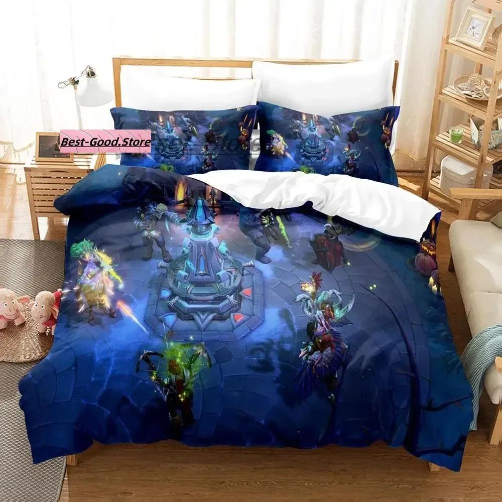 

Comforter Game Heroes Of The Storm Bedding Set Single Twin Full Queen King Size Bed Set Aldult Kid Bedroom s Bed Comforter (quilt)-EU Single(135*200cm)3pcs