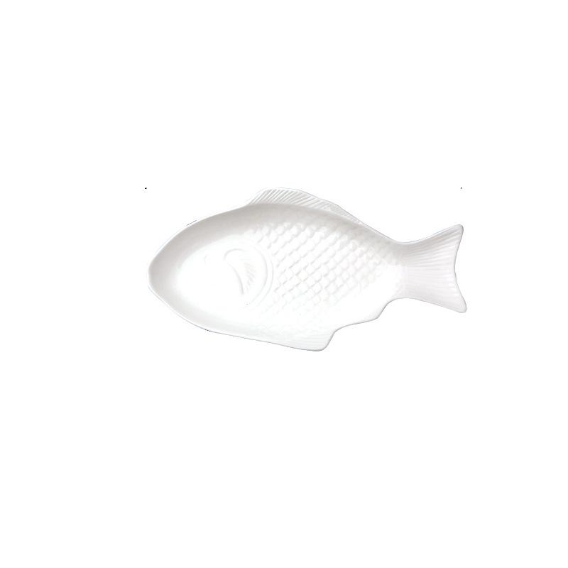 Nordic Ceramic Fish Dinner Plate - Creative Vegetable & Fish Serving Dish for Household Use