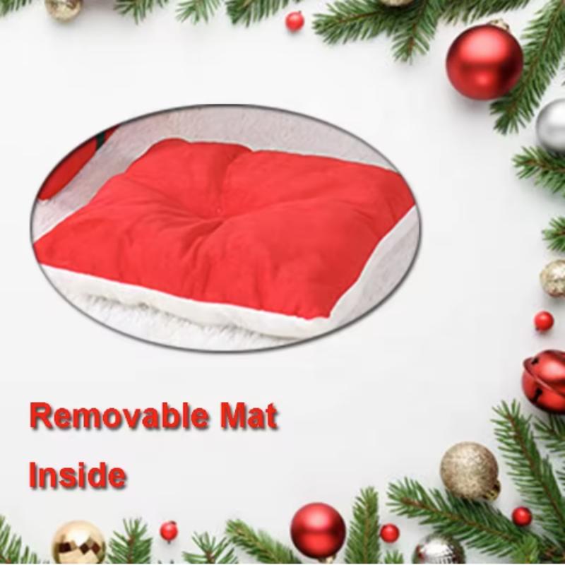 Winter Warm Cat Nest with Box Design Soft Sleeping House for Cats And Dogs Cute Christmas Gift Pet Bed Pet Party Supplies