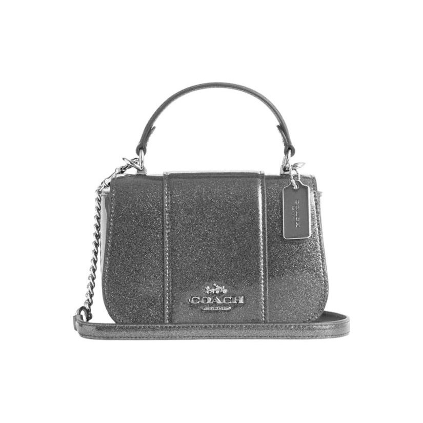 

Coach Lysa Top Handle 21 Classic Color Block Detachable Shoulder Strap Snap PVC Leather Shoulder Crossbody Handbag Small Women Handbags CO961-SVGM Basic Set (Bag+Dust Bag)