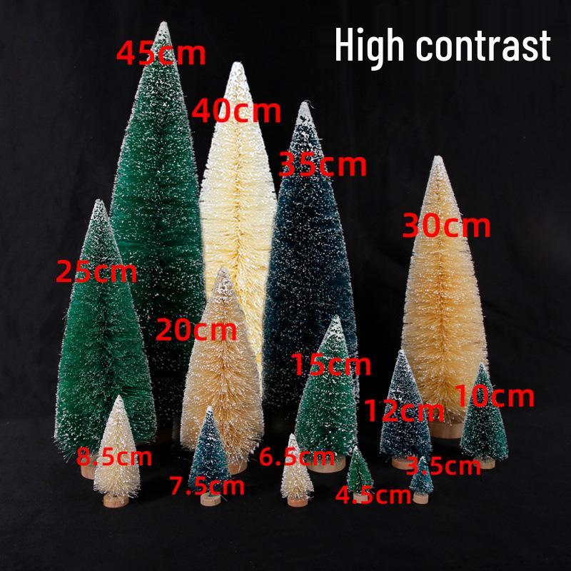 Schnee-beflockter Mini-Sisal-Weihnachtsbaum: Künstliche Weiße Zeder in verschiedenen Größen zur Dekoration von Mikrolandschaften