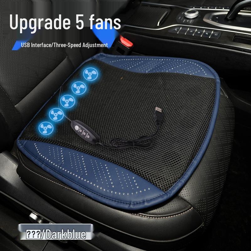USB-Powered Breathable Ice Silk Car Seat Cushion for Summer Cooling