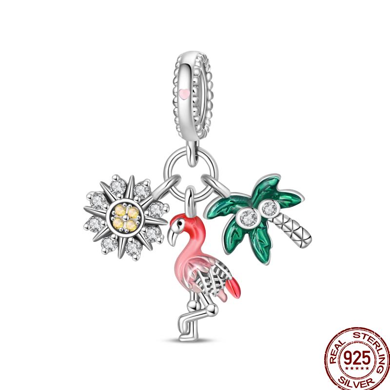 Spring Butterfly Collection Copper Sunflower Bear Butterfly Colorful Beads Suitable Fit 3Mm Original Bracelet