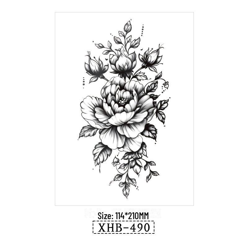 Vattentäta Svarta Djur Halvarm Tatuering Klistermärken