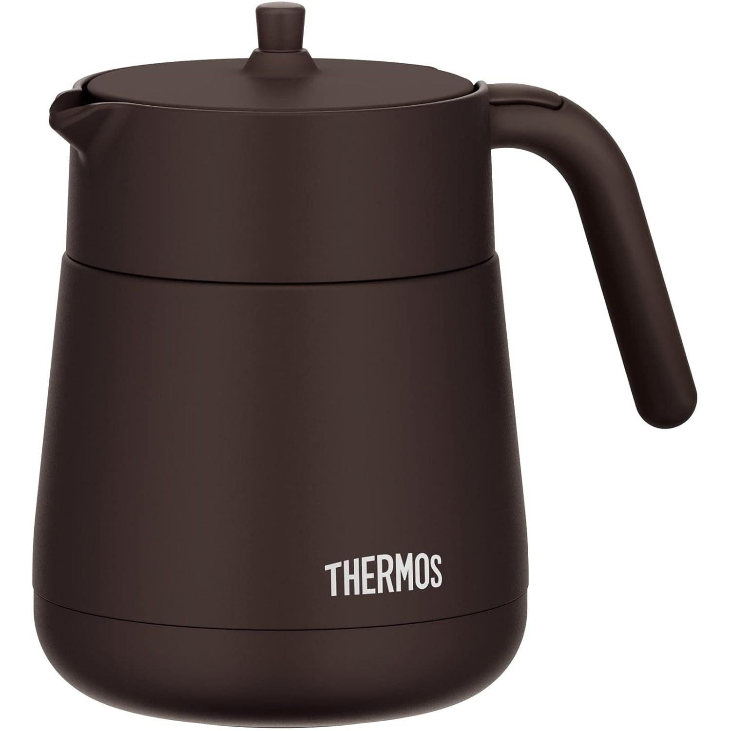 Thermos Vacuum Insulated Teapot Strainer 700ml Brown TTE-700 BW