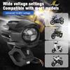 2Pcs LED Motorcycle Spot Light Waterproof Auxiliary Motorcycle Headlight with Mount Brackets Universal Fit for Motorcycles