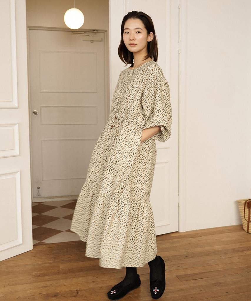 Chikita Flower Balloon Dress Cream