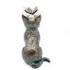 Butterfly Stuck on Cat Nose Sculpture Decorative Figurine Pet Memorial Gifts Vintage Style for Patio Lawn Home Office Ornaments