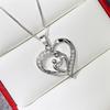 Nový Den matek Ženy Náhrdelník Srdce Přívěšek Láska Máma a syn Objetí Design Oslnivé kubické zirkonie Dárek Módní šperky