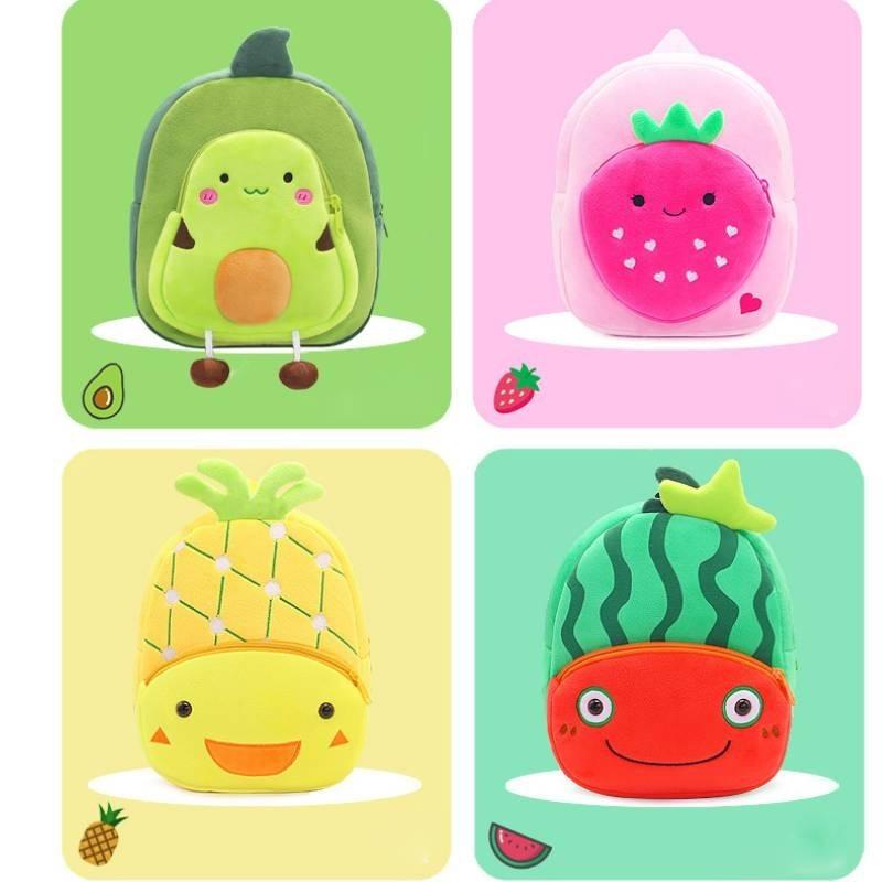 Lovely Cartoon Fruit Backpack For Kids 2-4 Years Old Plush Shoulder Bag Direct Sale Factory