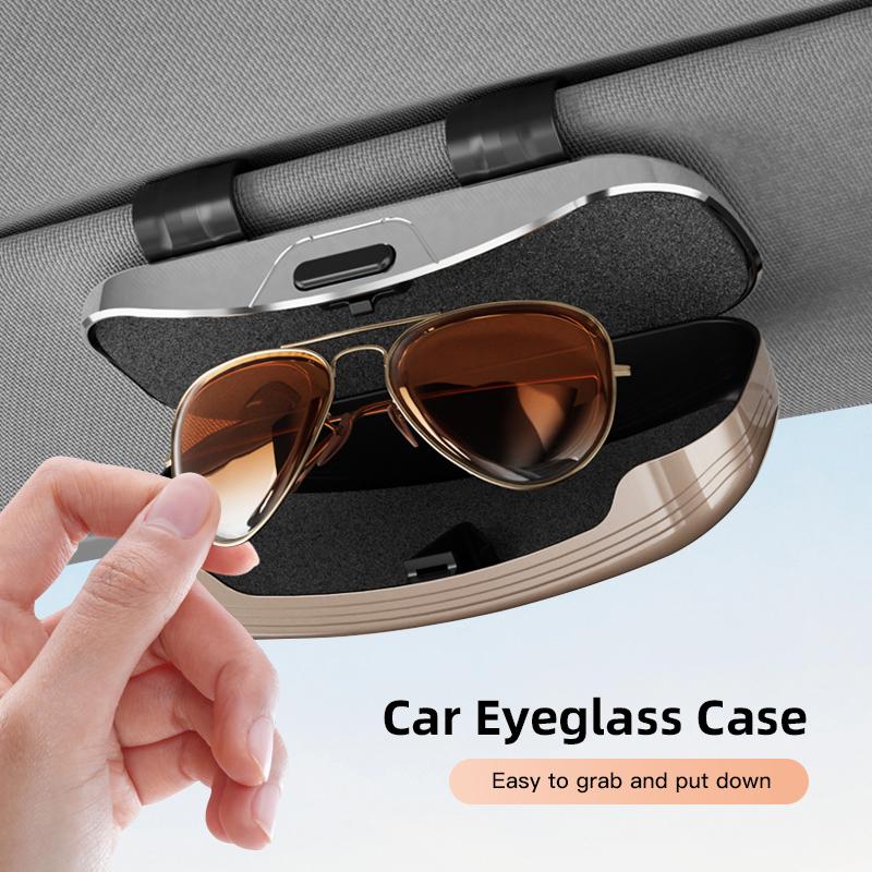 ZCKOT1 VW Car Sun Visor Glasses Case Sunglasses Storage Clip Card Ticket Holder For RLine Passat Tiguan Beetle Amarok Arteon Magotan T5