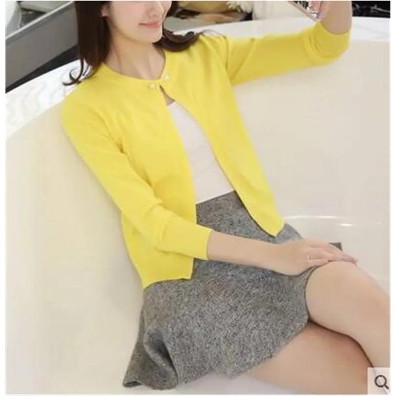 Fashion Women Sweater Cardigan Thin Outerwear Short Short Design Sweater Long Sleeve Small Cape Blusa Feminina