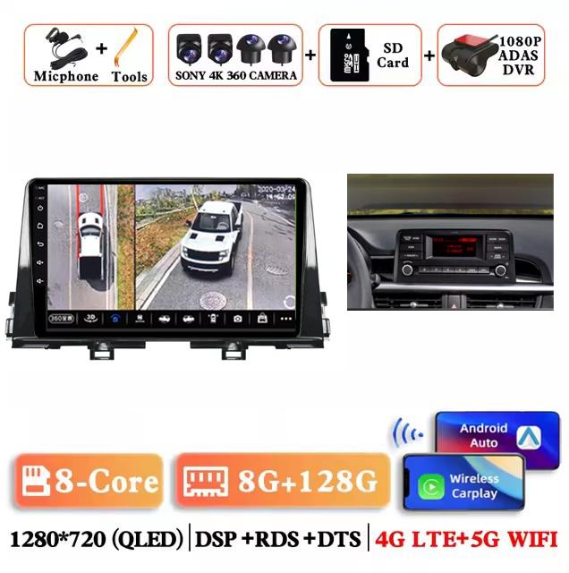 Android 14 Carplay Auto 2K Screen Car Radio Multimedia Video Player For Kia Morning 3 Picanto 2017 - 2020 2021 Autoradio Stereo