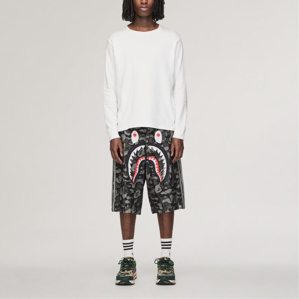 Adidas x BAPE Shark Denim Jorts Black Unisex Bottoms KF4917