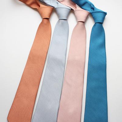 Business Casual Herrenkrawatte, Anzugzubehör 7 cm Handgefertigte Unifarbene Krawatte