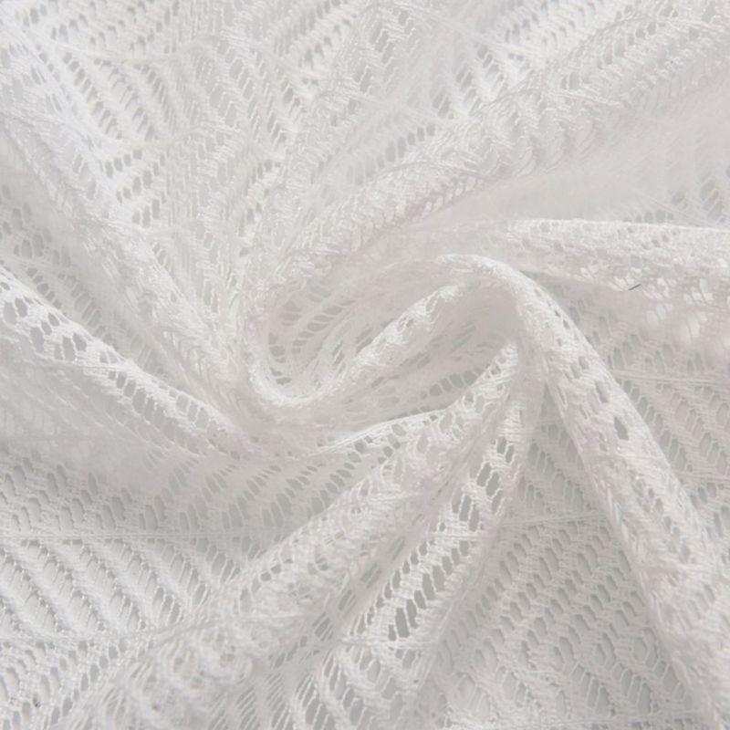 Lace Mesh Short Curtains White Decorative Curtains