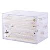 3/5 Layer Transparent Necklace Storage Box Dust-proof Jewelry Storage Drawer  Gift