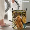 Collapsible Laundry Basket Large Round Waterproof Fabric Hamper Dirty Clothes Storage Bin Toy Organizer with Handles