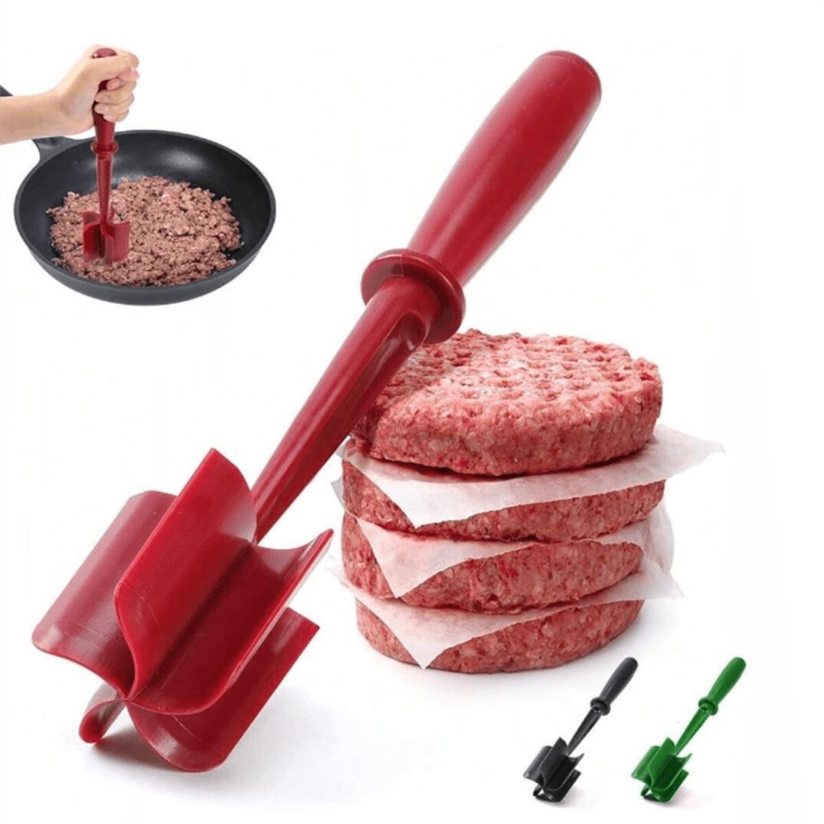 

1pc Meat Chopper Meat Shredder Heat Resistant Suitable For Hamburger Meat Ground Beef Smasher червоний