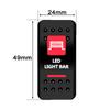 BANDC Boat Rocker Switch Cover (No Switch) Red Marine Dash Cap Labels for RV Heater Carling Switch Car Jeep Wrangler Accessories