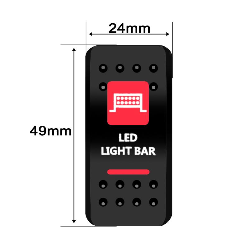 BANDC Boat Rocker Switch Cover (No Switch) Red Marine Dash Cap Labels for RV Heater Carling Switch Car Jeep Wrangler Accessories