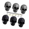 KX4B Gothic Skull Rivet Studs With Drilling Tool Skull Head Button Screws For Clothing Leather Crafting Projects Bags Belts