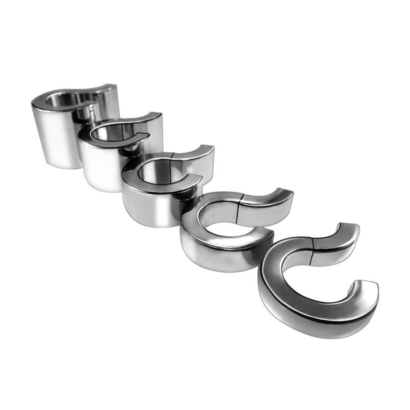 Anneau de poids de pénis de Style d'adsorption d'aimant d'acier inoxydable d'hommes anneau de pénis d'outil d'éjaculation retardé