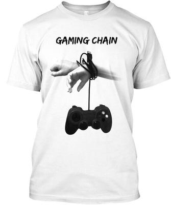 Gaming Chain T-Shirt, hergestellt in den USA, Größen S bis 5XL