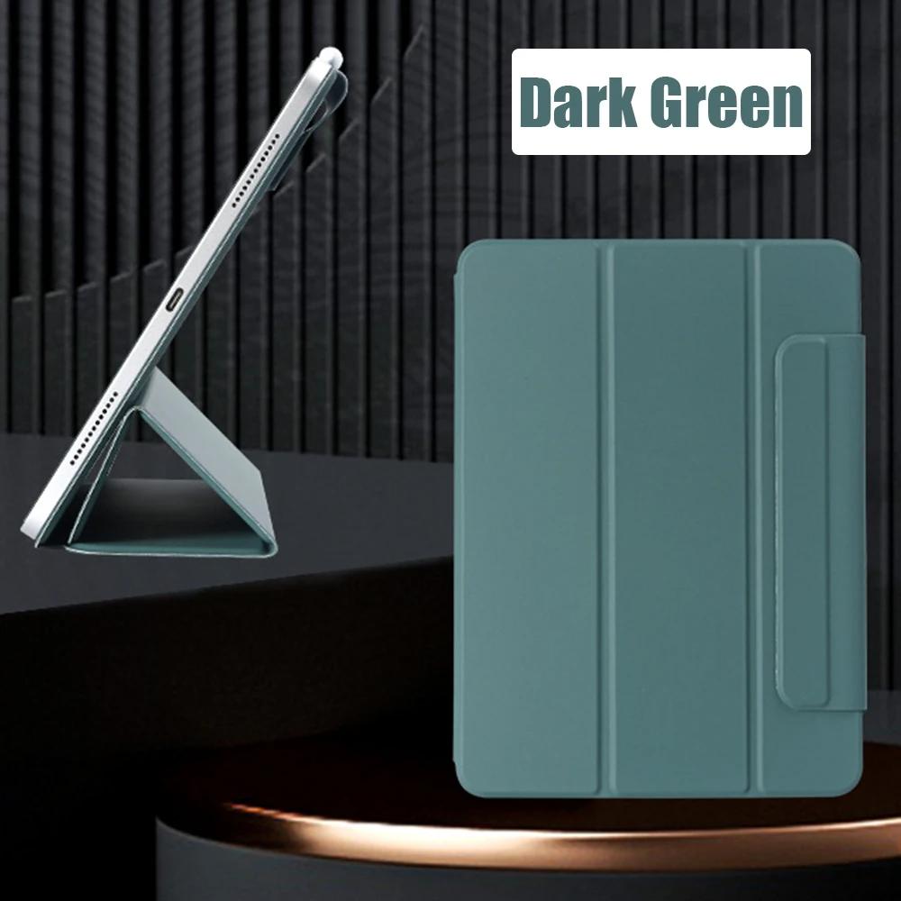 Magnetische Beschermhoes Voor iPad Pro11 12.9 3e 4e Gen 5e 6e 10e 10.9in Air6 7 air5 air4 A16 11 inch hoes accessoire Air 5 2022 donkergroene kleur