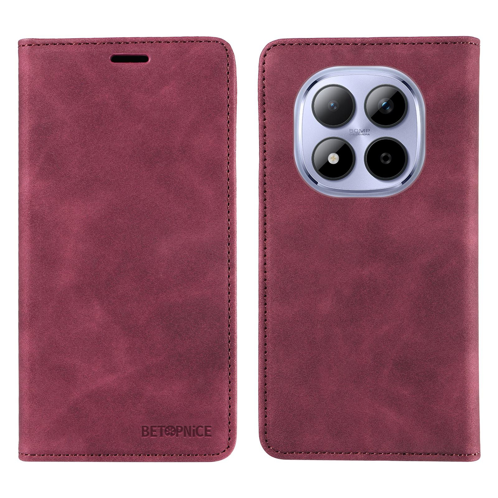 

Для Xiaomi Redmi Note 15 Pro 5G (Глобальний) Чохол BETOPNICE Магнітна застібка Гаманець з RFID-захистом Підставка Шкіряний чохол для телефону D