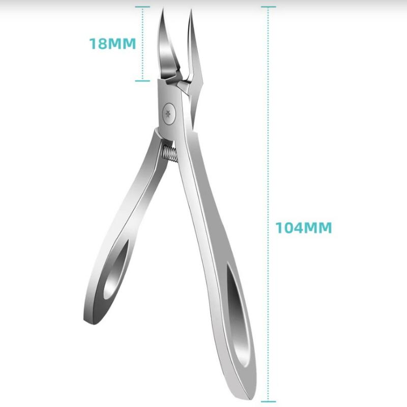1/2/3Pcs Stainless Steel Toenail Clippers Set With Ergonomic Handle,Includes Wide Mouth Angled Scissors,Nail File Cuticle Tool