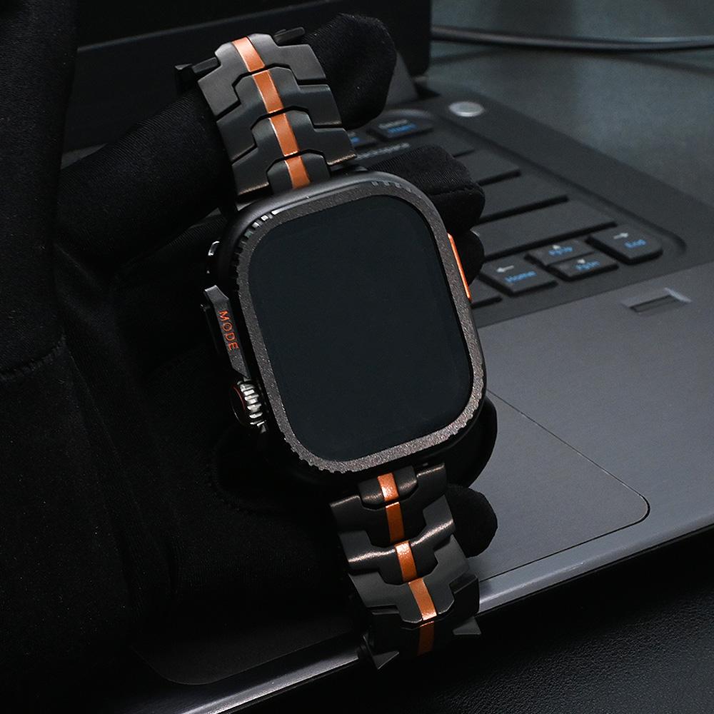 Titanium Strap for Apple Watch Ultra 2 49mm 46mm 45mm 44mm Metal Case Protector Bumper Frame for IWatch Series 10 9 8 7 6 5 4 SE